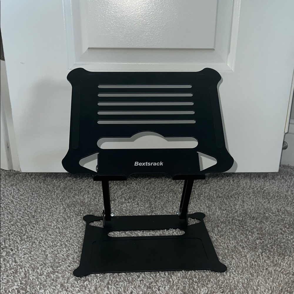 Bextsrack Black Adjustable Laptop Stand